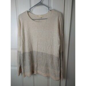 Nurture Woman L Pullover Ombre Striped Tunic Sweater Rabbit Hair Blend Neutral